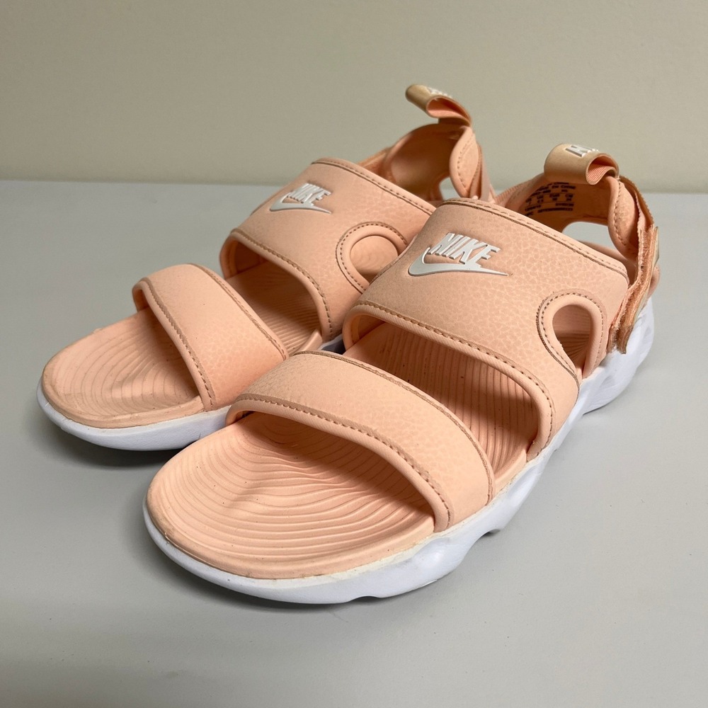 Nike Owaysis Sandals Guava Ice Peach Women 7 Triple Strap Sport Beach Casual